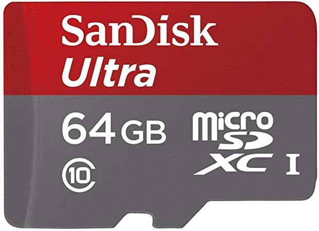 SanDisk Ultra - Tarjeta de Memoria MicroSDXC de 64 GB (UHS-I, Clase 10, hasta 48 MB/s de Lectura, con Adaptador SD) Gris, Rojo (SDSDQUAN-064G-G4A): Amazon.es: Informática